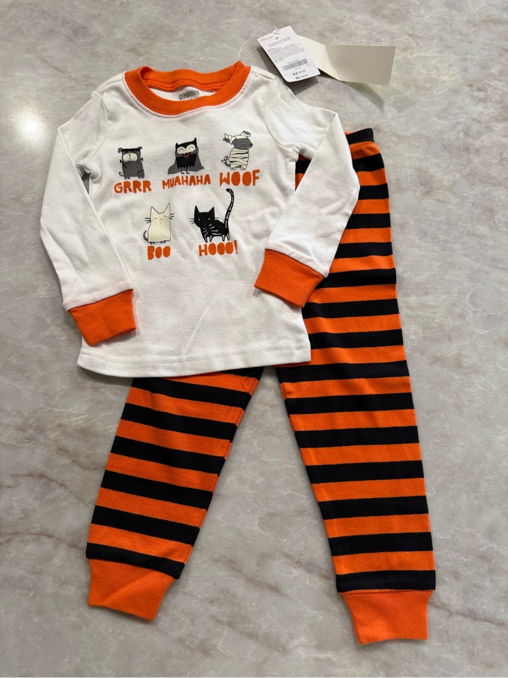 Gymboree Gymmies NWT Glow in Dark Halloween Pajamas Sleepwear 2T 100% Cotton